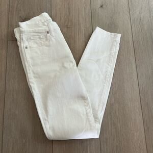 Madewell Women’s Pure White Mid-Rise Skinny Jeans Sz 25